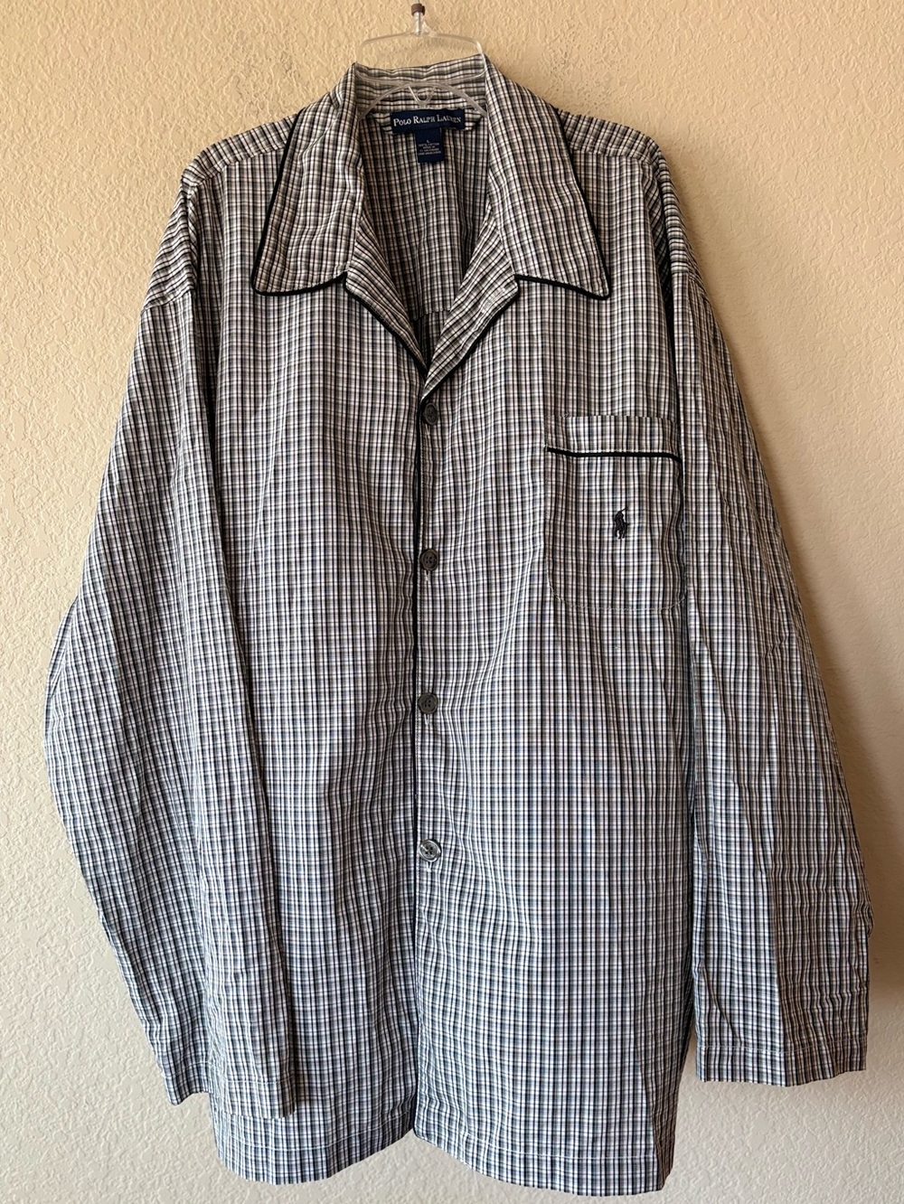 Polo Ralph Lauren Men's Plaid Button-Front Pajama Shirt L